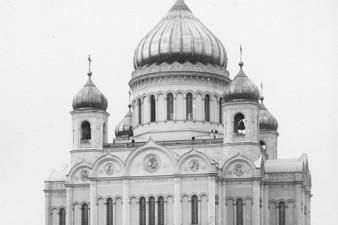 Храм Христа Спасителя в Москве, в котором были росписи Платона Тюрина. Фото 1881 г.